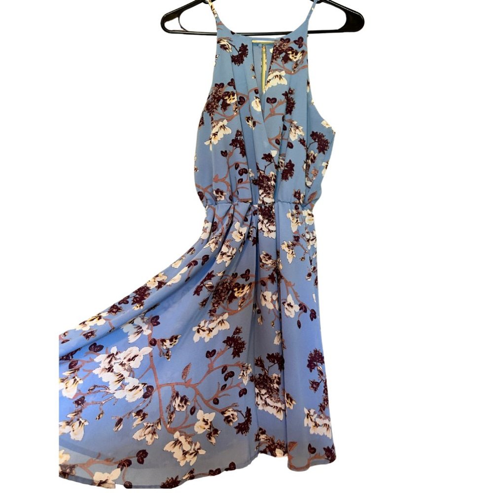 Miami Light Blue Floral Dress - Small
